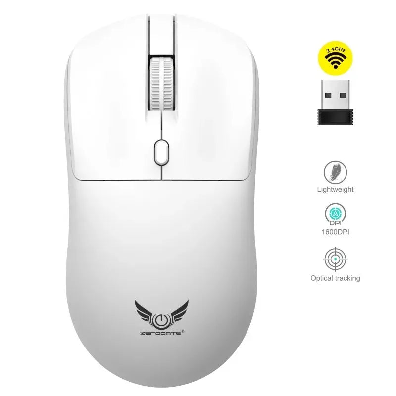 2.4G Wireless Mouse Gaming Mouse Ergonomic Mice 800-1200-1600 DPI Mouse Rechargeable Office Mice for PC Laptop Macbook Pro