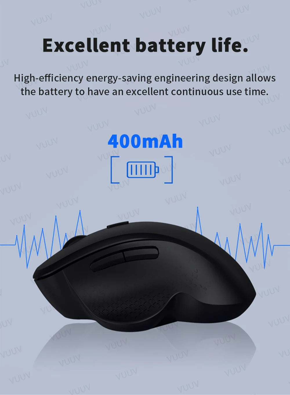 Ergonomic Rechargeable Wireless Bluetooth Mouse for PC Computer Laptop Macbook 1600DPI Dual Mode Mouse for IOS Android Tablet