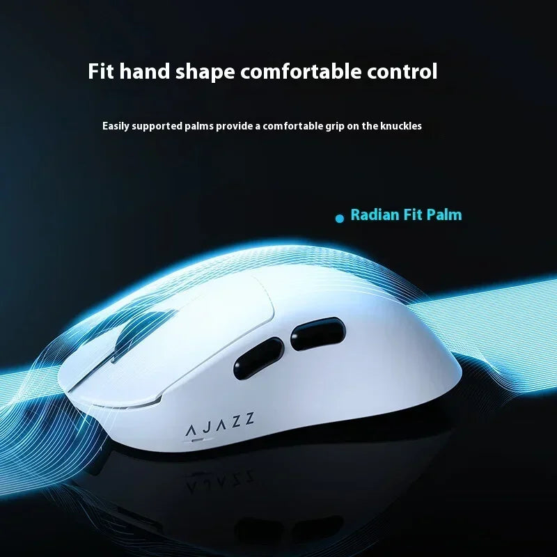 AJAZZ AJ179 V2 MAX Wireless Three Mode Right Hand Mouse PAW3311 12000DPI Macro Definition Low Latency Wired Gaming Mouse