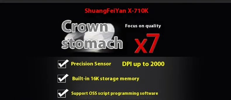 A4TECH Bloody X7-710K Mouse Wired Single-mode Quick Response Low Latency Gaming Mouse PC Office Accessory World of Warcraft Mice