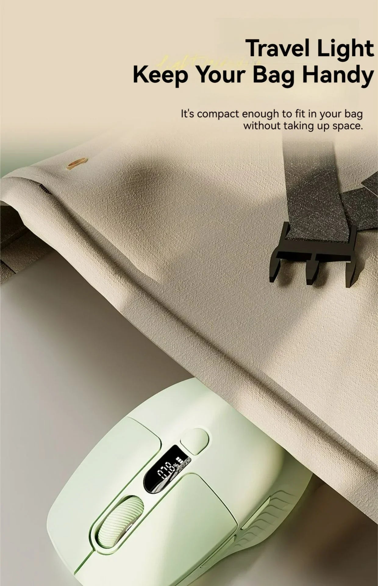 Eweadn Q1 2.4 Wireless Bluetooth Dual-Mode Mouse 1600PDI Smart Screen Esports Silent Rechargeable Gaming Mouse Accessories