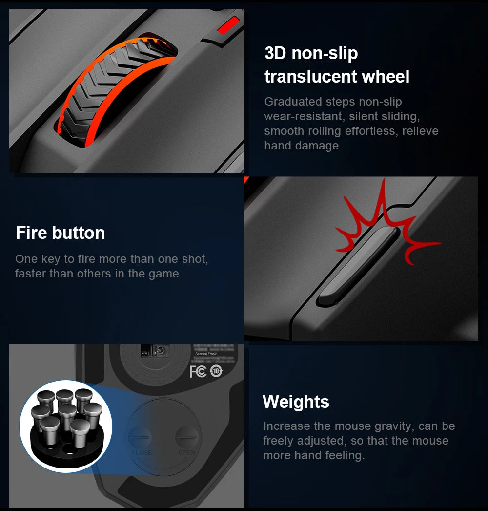 E-YOOSO X-39 USB Wired RGB Gaming Mouse 16400 DPI PAW3327 19 Buttons Programmable Game Optical Mice for Computer PC Laptop