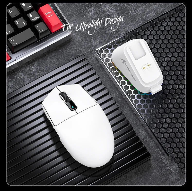 Hot Sales ATTACK SHARK G3PRO Gaming Wireless 3-Mode Bluetooth RGB PAW3311 25000dpi 2.4GHz 62g Mouse with Charger for PC/MAC/Wins