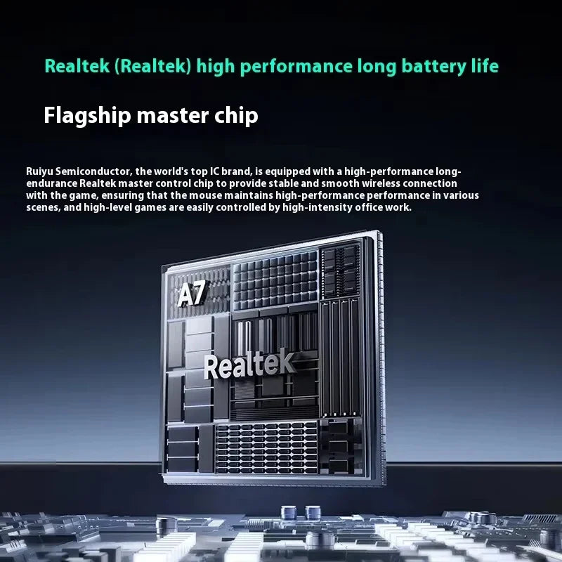 MCHOSE A7 Tri-mode 8k Gaming Mouse Wireless Bluetooth PAW3395 Mice Lightweight Low Delay Mice Laptop Office Custom Accessories