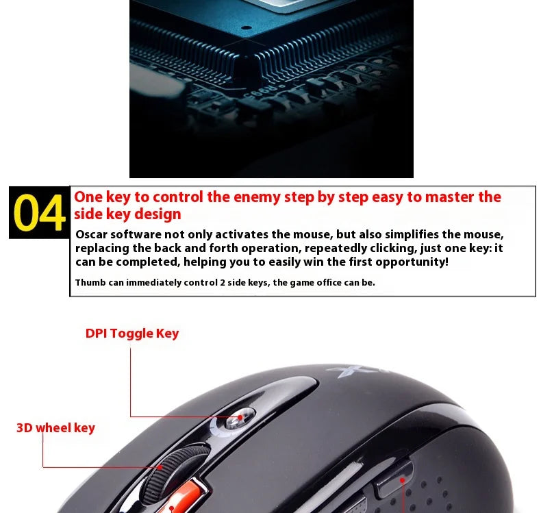 A4TECH Bloody X7-710K Mouse Wired Single-mode Quick Response Low Latency Gaming Mouse PC Office Accessory World of Warcraft Mice