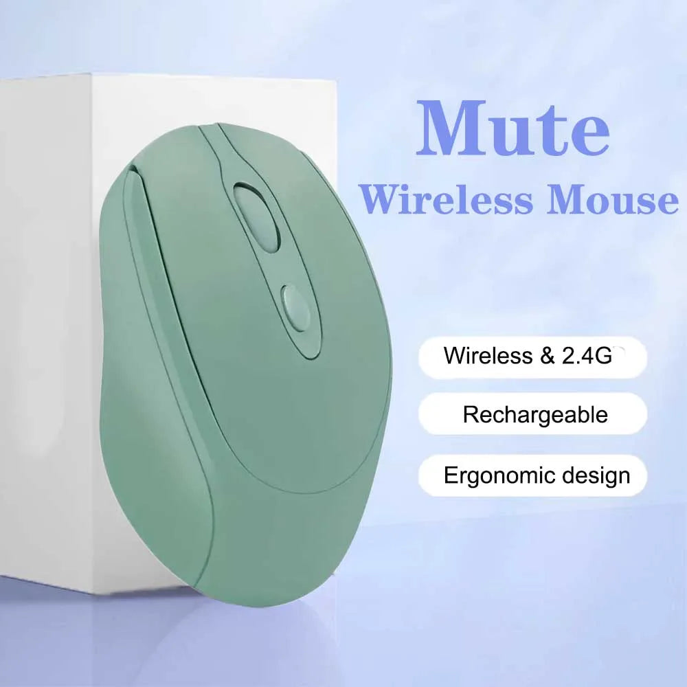 Rechargeable Wireless Gaming Mouse 2.4G Bluetooth-Compatible Wireless Mouse USB Silent Gamer Mice For Computer Laptop Mac Tablet