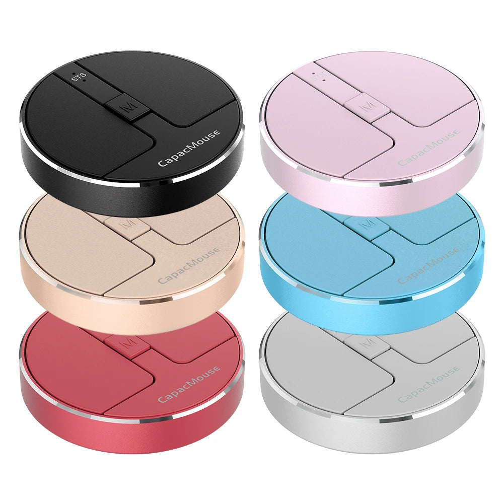 Ultra Thin Wireless Computer Mouse 3 Mode Mini Capacitive Mice BT5.2/2.4G/USB 3 Adjustable DPI w/ Receiver for Laptop PC