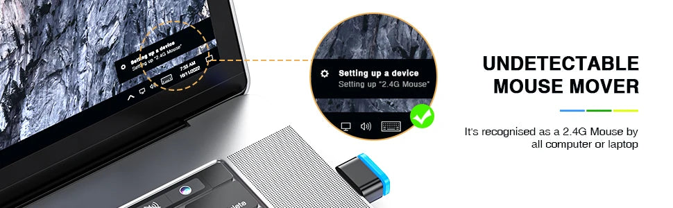 Undetectable Mouse Mover Keeps Computer Awake Simulate Mouse USB Mouse Jiggler Seenda Computer Accessories