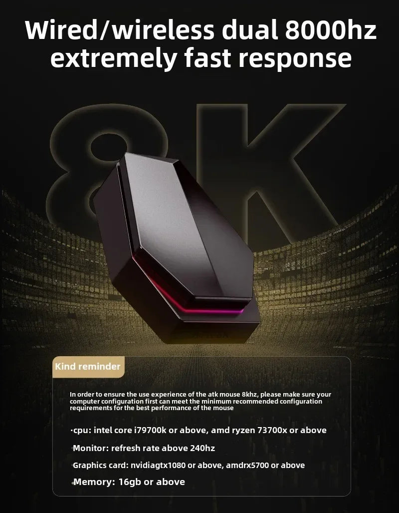 ATK X1 SE Starlight Wireless Lightweight Mouse PAW3395 26K DPI Hub Page Driver 1000Hz Wired Gaming Mouse PC Player Accessories