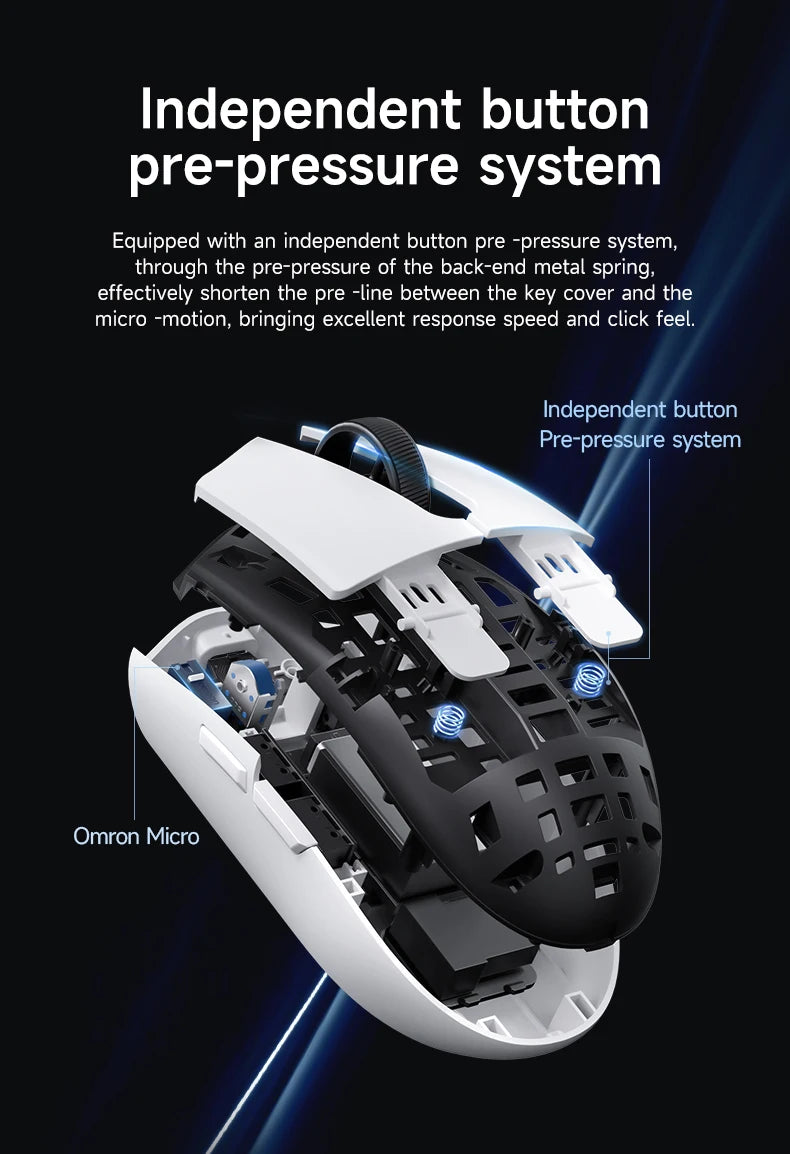 MCHOSE G3 Gaming Mouse  Buletooth 2.4G Paw3311 12000DPI Tri-mode Wireless Lightweight Mouse  Ergonomics Gamer Laptop PC