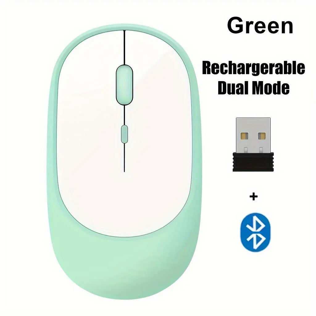 Wireless Mouse Rechargeable Mouse Gamer Dual Modes Bluetooth-compatible 2.4G USB Mice For Laptop Pad Tablet PC Macbook Mause