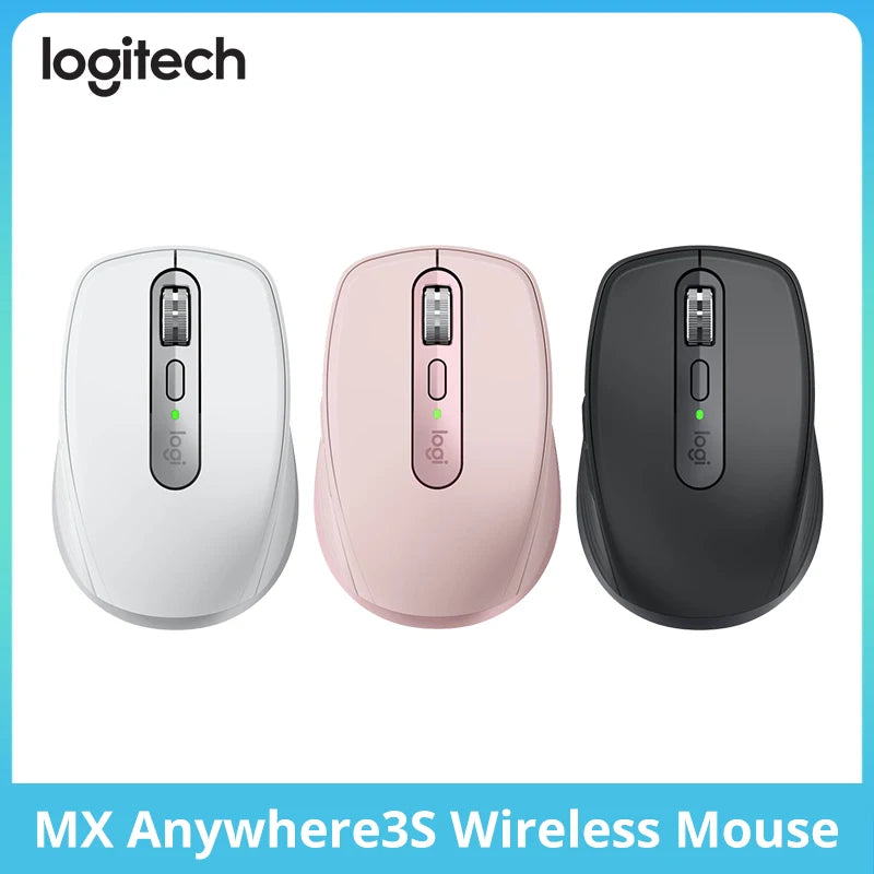 Logitech MXAnywhere3S Wireless Bluetooth Silent Ergonomic Portable Office Tablet Rechargeable Gaming Laptop Mouse