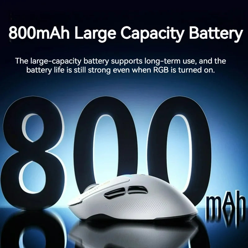 INPHIC IN10R Wireless Three-mode 8K Gaming Mouse PAW3395 Sensor Nano-scale Ice-feeling Coating 800mAh Lightweight Mouse