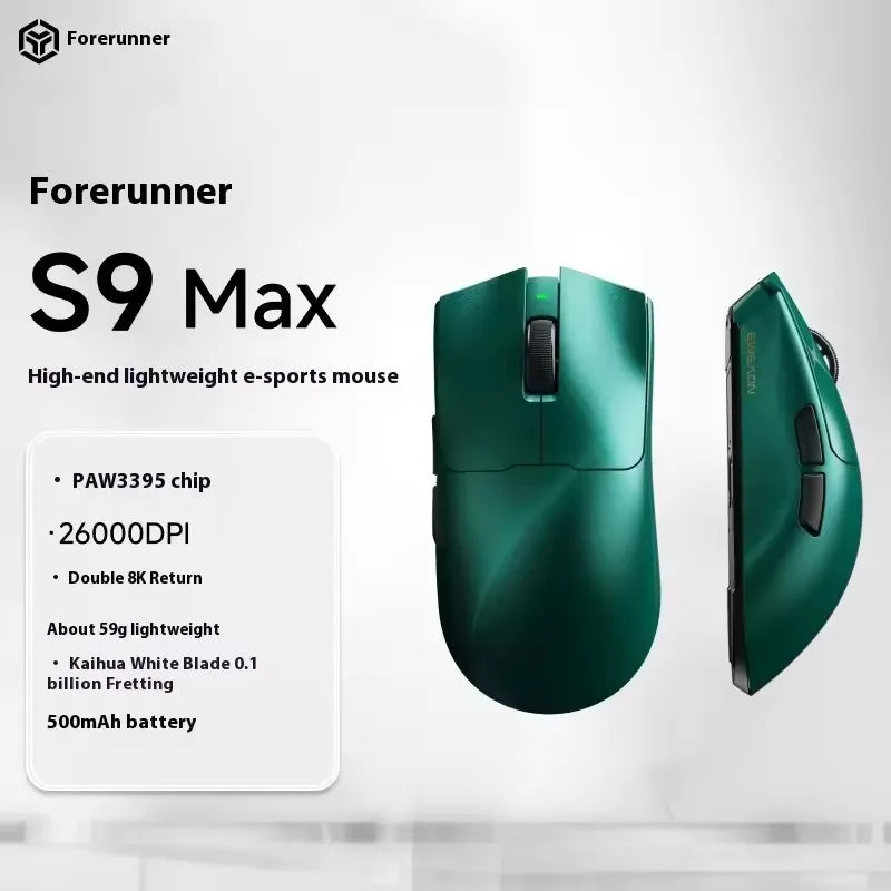 EWEADN S9 Pro Ultra Lightweight Wireless Gaming Mouse Tri-Mode Wireless Mouse 2.4G USB-CBT 8K Polling 26K DPI PAW3395 Mice