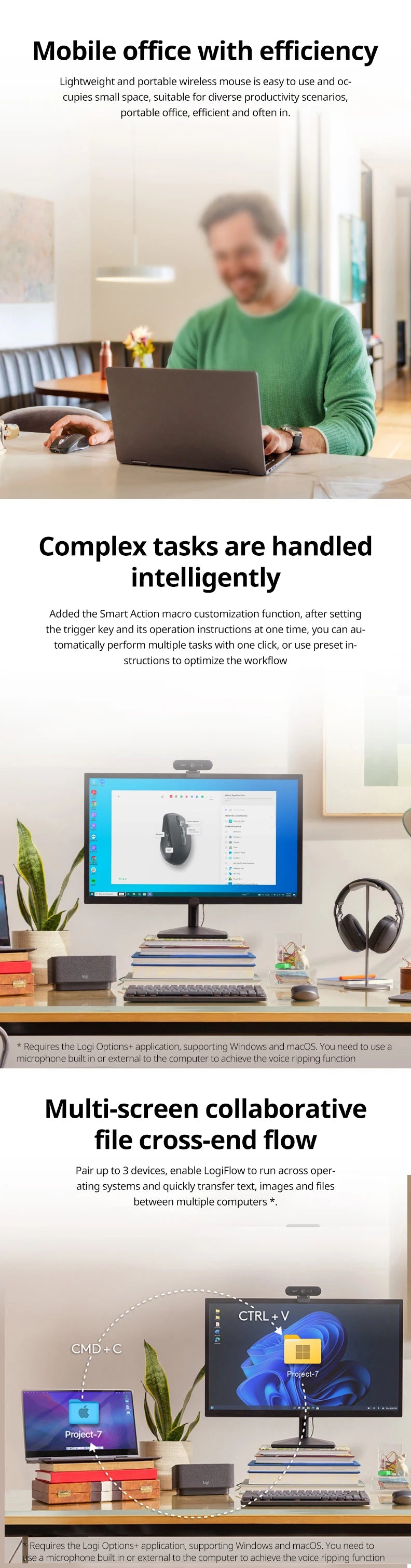 Logitech MXAnywhere3S Wireless Bluetooth Silent Ergonomic Portable Office Tablet Rechargeable Gaming Laptop Mouse