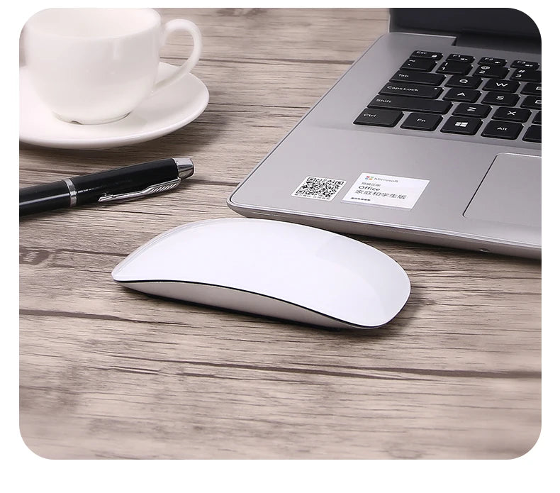 Rechargeable Bluetooth Mouse Magic 3 for MacBook Air/Pro & Win, Ergonomic Multi-Touch BT5.0 Wireless Slim Rechargeable Mouse