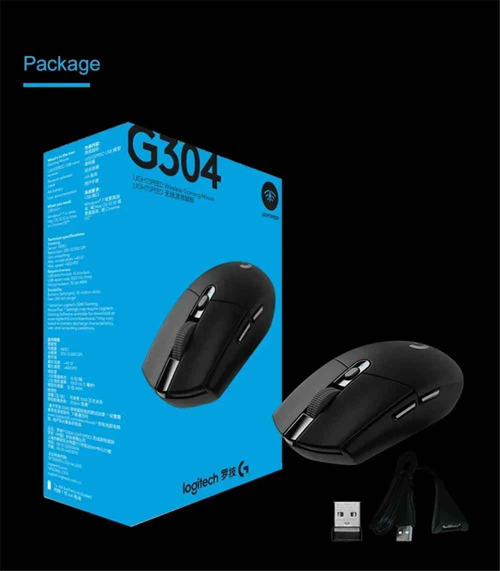 Logitech G304Bluetooth Wireless Gamer Ergonomic Mouse 2.4G Notebook Office Desktop Cannot Connect To The Program Super light