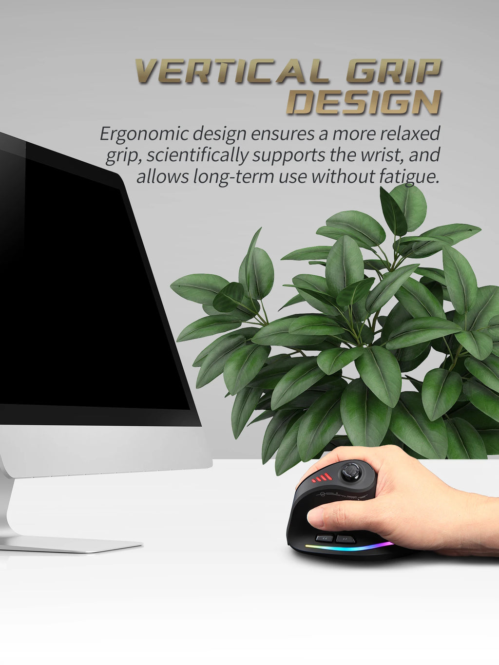 ZELOTES F18 Wireless Mouse Programming Ergonomic Mouse 2.4G Mute 24000 DPI Bluetooth Game Mouse for Laptop PC Computer Desktop