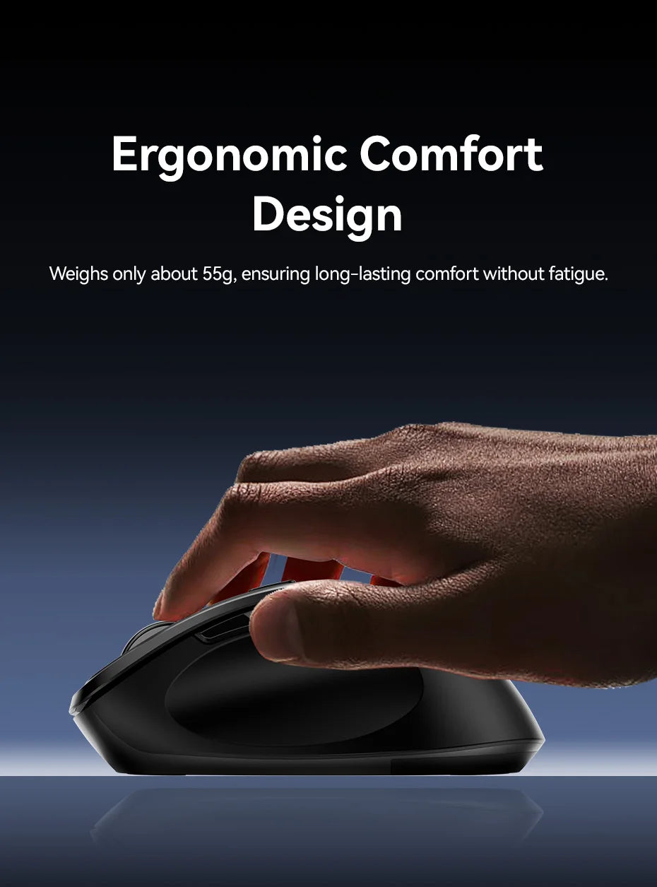 Vention Wireless Bluetooth 5.1 Mouse USB 2.4G Dual-Mode Ergonomic 4000 DPI 6 Buttons Mouse for MacBook Tablet Laptop PC Mice