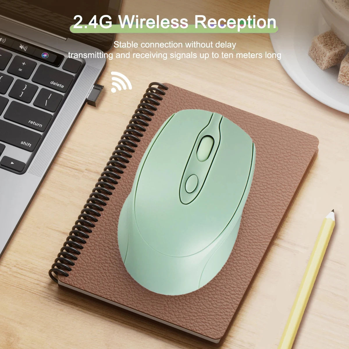 Rechargeable Wireless Gaming Mouse 2.4G Bluetooth-Compatible Wireless Mouse USB Silent Gamer Mice For Computer Laptop Mac Tablet