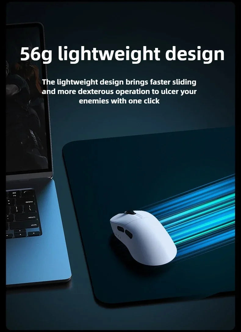 AJAZZ AJ179 V2 MAX Wireless Three Mode Right Hand Mouse PAW3311 12000DPI Macro Definition Low Latency Wired Gaming Mouse