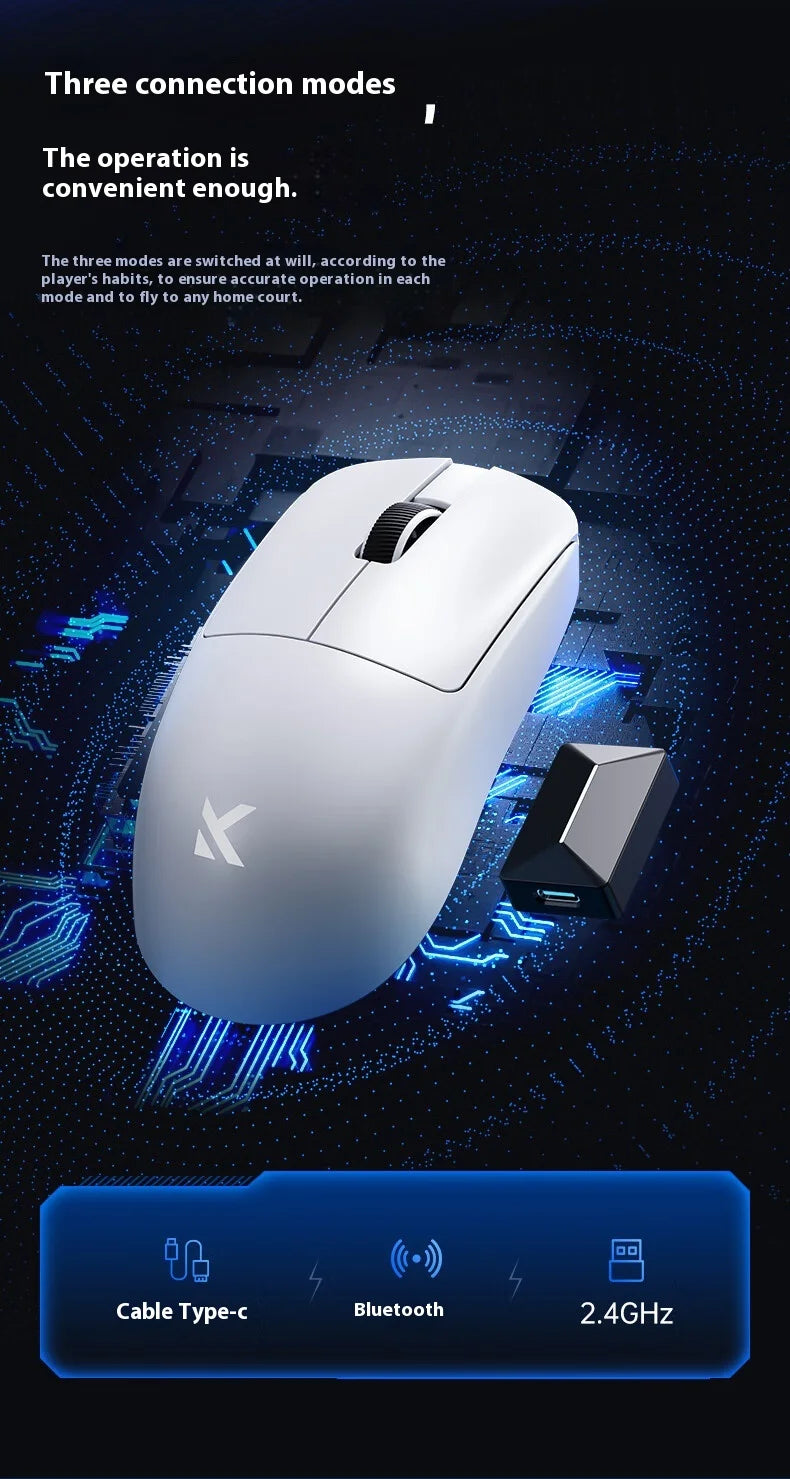 MCHOSE L7 Ultra Wireless Gaming Mouse 39g Lightweight E-Sport 8K Polling Rate Customized Optical Switch PAW3950 Flagship Sensor