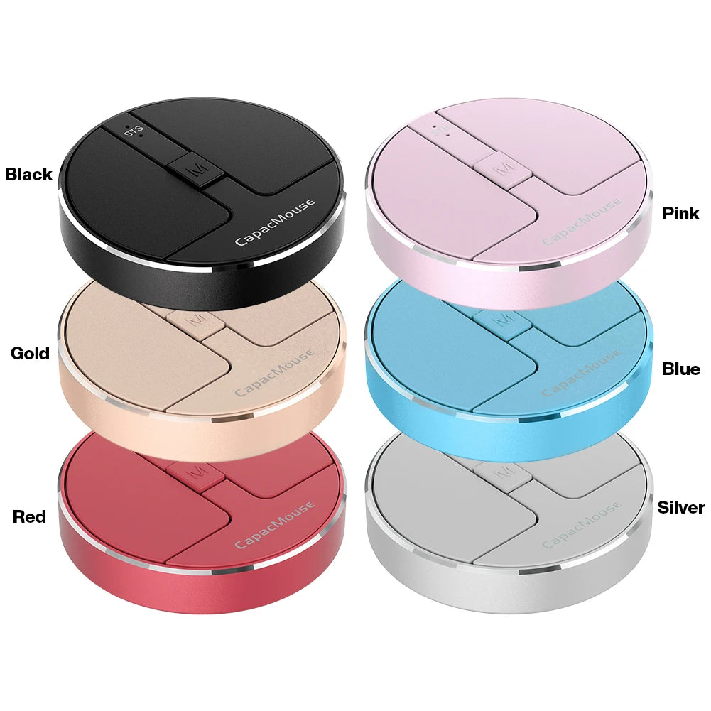 Ultra Thin Wireless Computer Mouse 3 Mode Mini Capacitive Mice BT5.2/2.4G/USB 3 Adjustable DPI w/ Receiver for Laptop PC