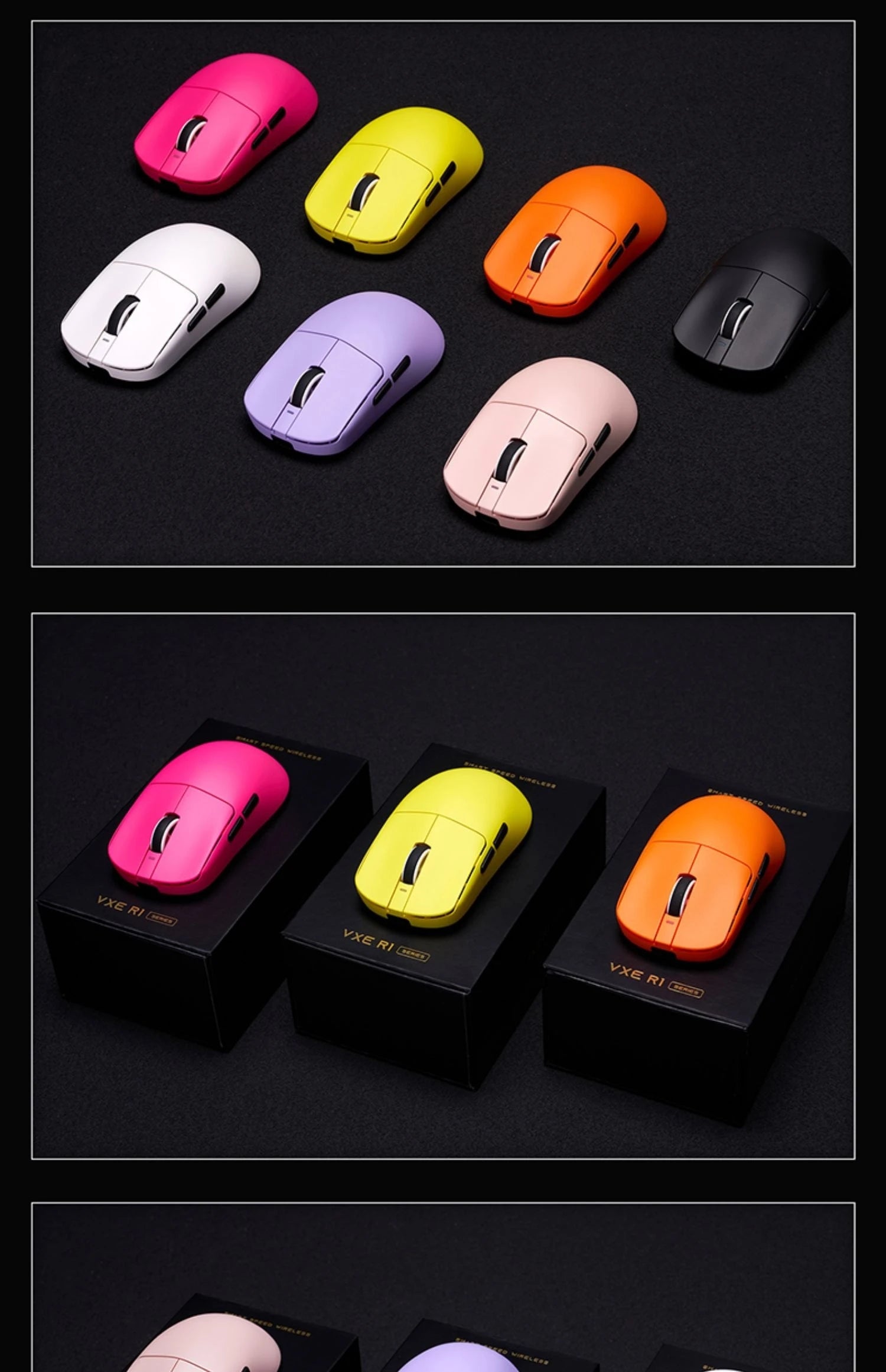 Vxe R1 Pro Max Dragonfly R1 Wireless Bluetooth Gaming Mouse Paw3395 2.4g E-Sports Mice Rechargeable Lightweight Ergonomic