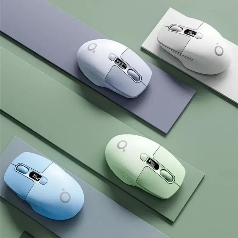 Eweadn Q1 2.4 Wireless Bluetooth Dual-Mode Mouse 1600PDI Smart Screen Esports Silent Rechargeable Gaming Mouse Accessories