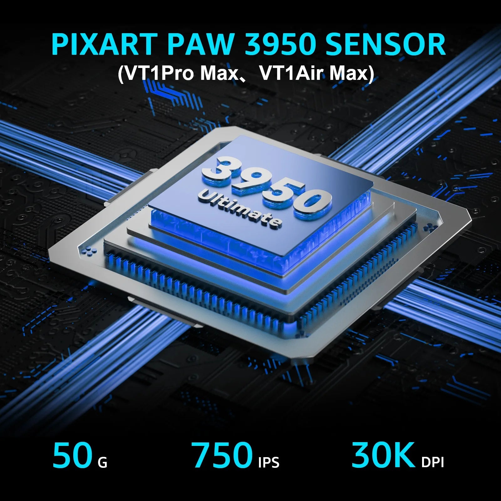 Rapoo VT1PRO/VT1PRO MAX Wireless Gaming Mouse 8KHz Polling Rate 26000 DPI Optical Sensor for Small/Medium Size Hands