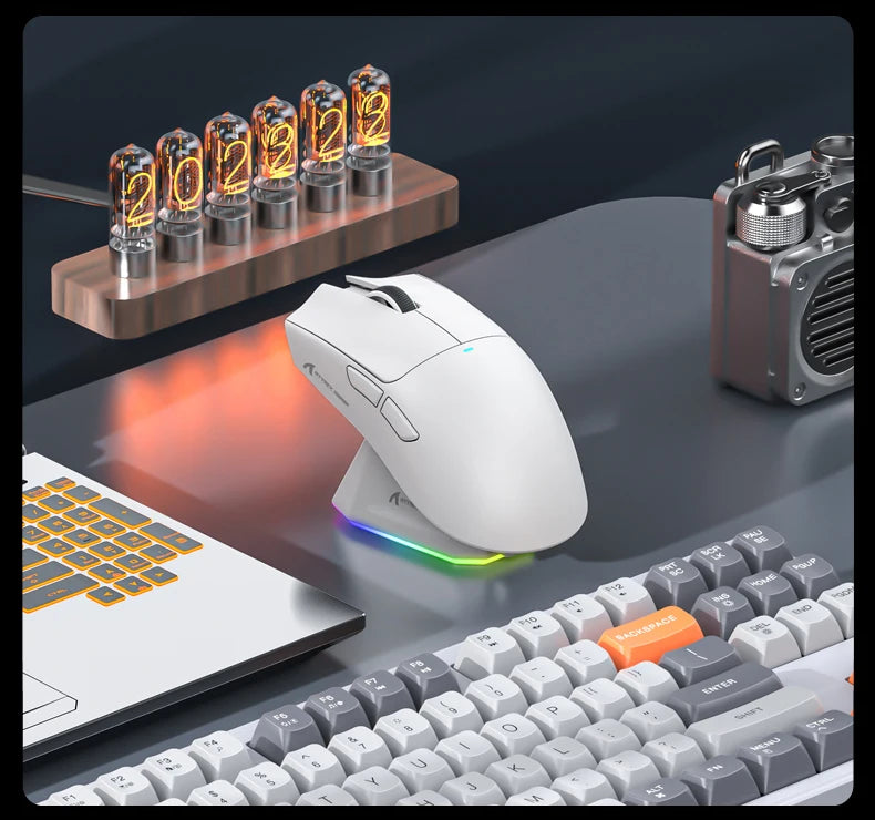 Attack Shark X11 Black Bluetooth Wireless Mouse Three Mode 2.4G PAW3311  RGB  PC Magnetic charging dock ,Gaming E-sports Mouse