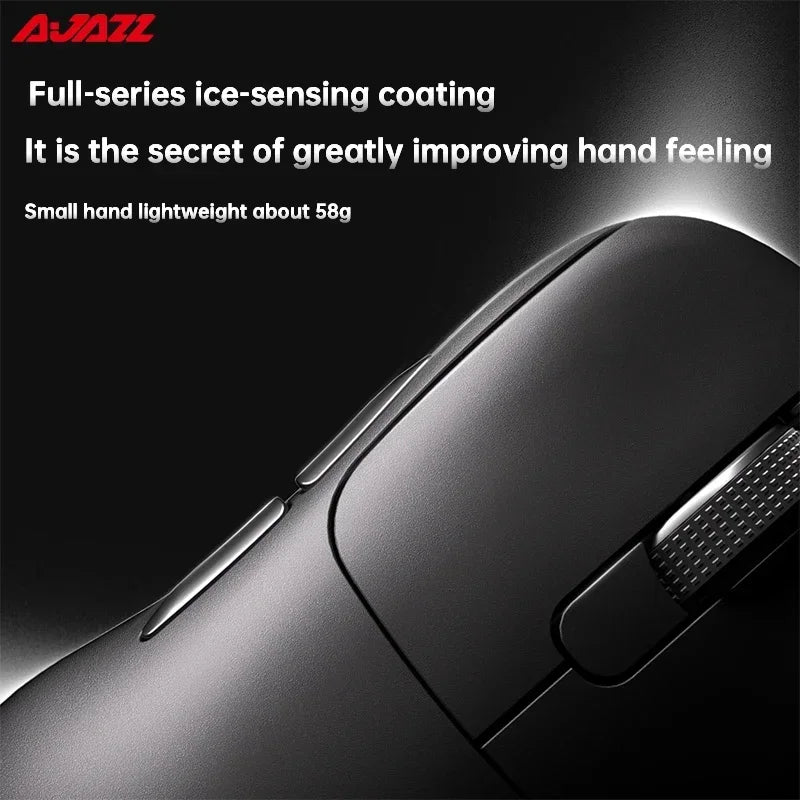 AJAZZ AJ179 PAW3395 Gaming Mouse Lightweight Wired Wireless Mouse with Magnetic Charging Base Ergonomic Macro for PC Laptop