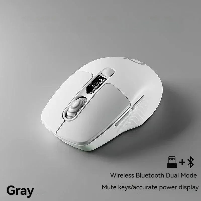 Eweadn Q1 2.4 Wireless Bluetooth Dual-Mode Mouse 1600PDI Smart Screen Esports Silent Rechargeable Gaming Mouse Accessories