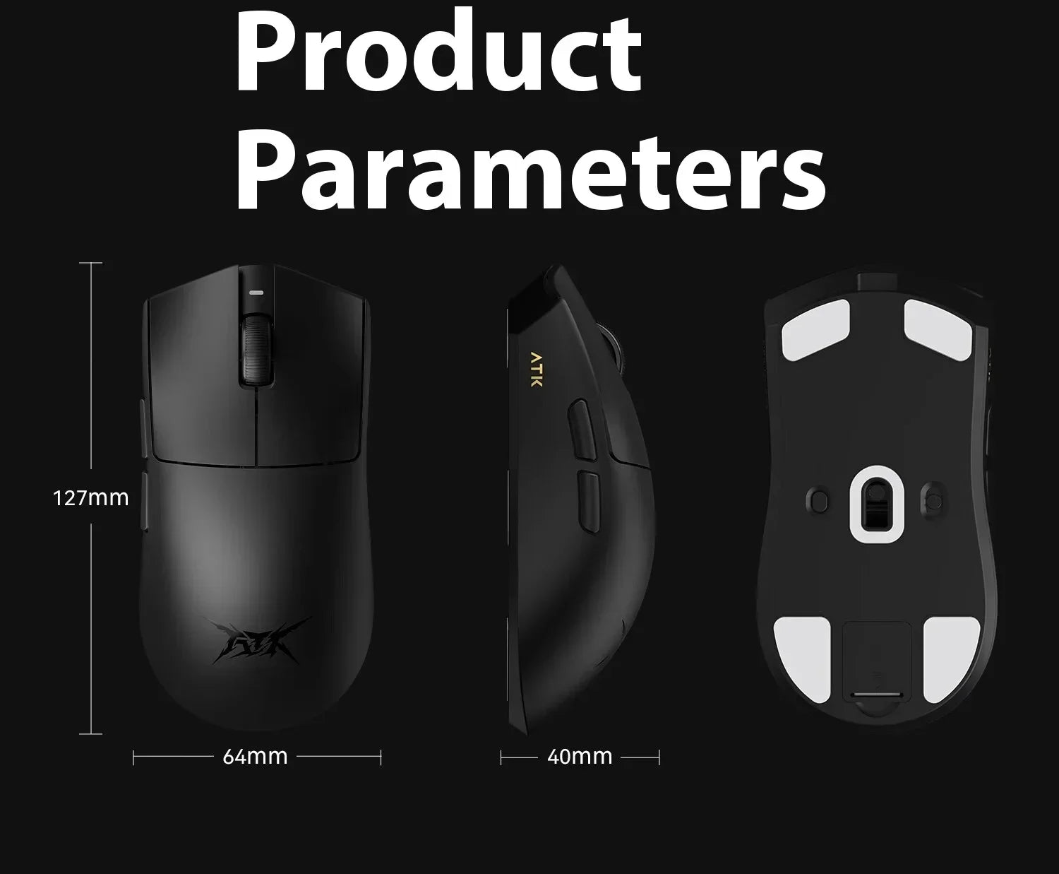 ATK Blazing Sky X1 Mouse Gamer Wireless 3Mode 8K Low Latency Lightweight FPS Liekong E-sports Gaming Mouse Custom Pc Accessories