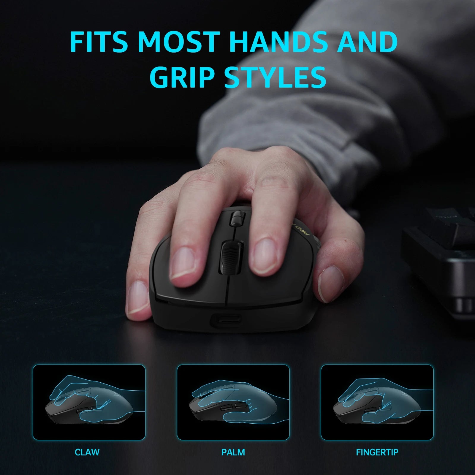 Rapoo VT1PRO/VT1PRO MAX Wireless Gaming Mouse 8KHz Polling Rate 26000 DPI Optical Sensor for Small/Medium Size Hands