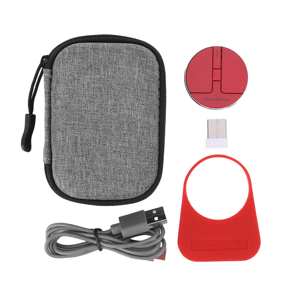 Ultra Thin Wireless Computer Mouse 3 Mode Mini Capacitive Mice BT5.2/2.4G/USB 3 Adjustable DPI w/ Receiver for Laptop PC