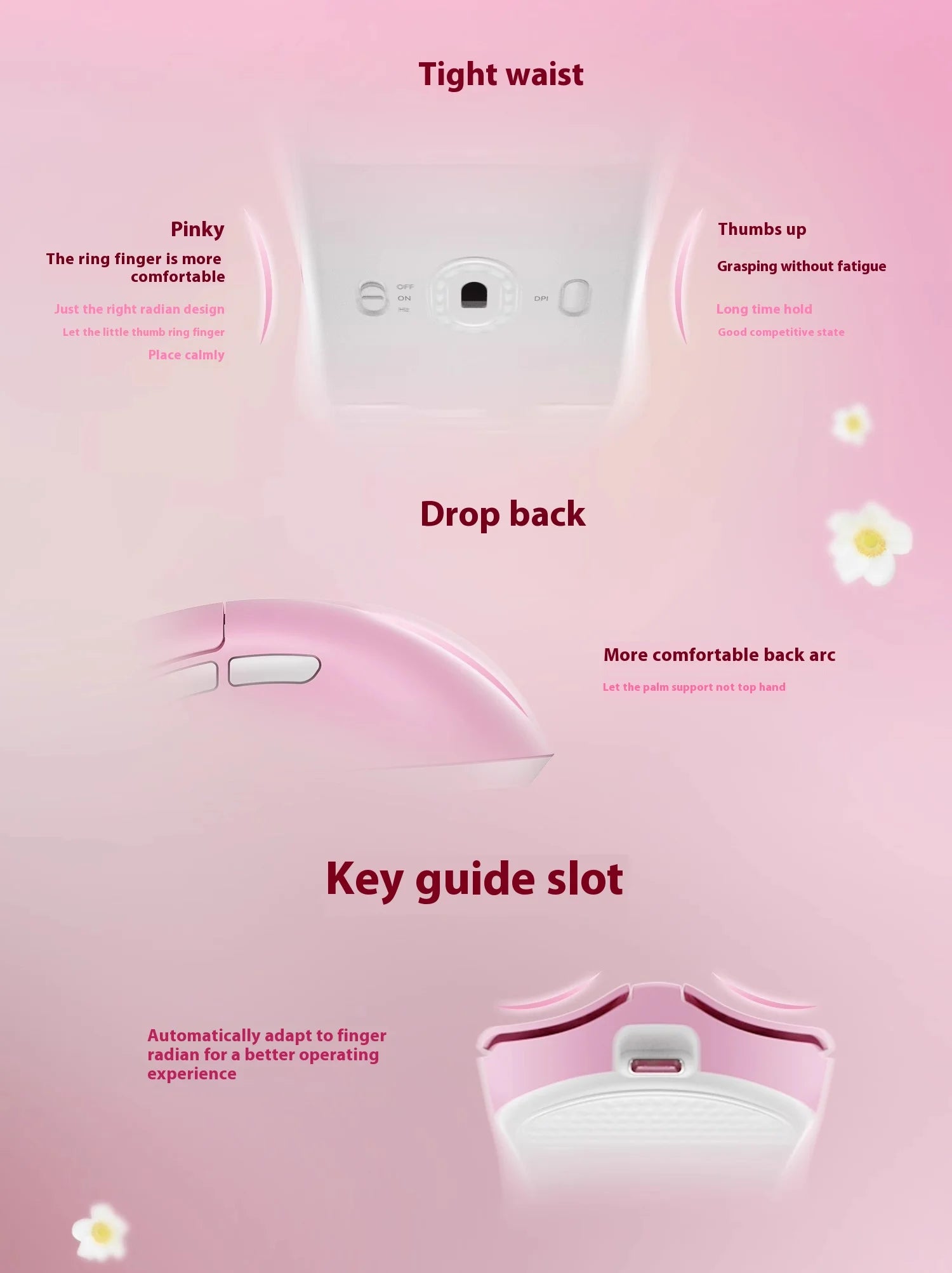 Incott 029 Wireless Mouse 8k Three Mode 2.4g Bluetooth Gaming Mouse Gasket Lightweight Ergonomic Pc Gamer Accessory Mice Gift