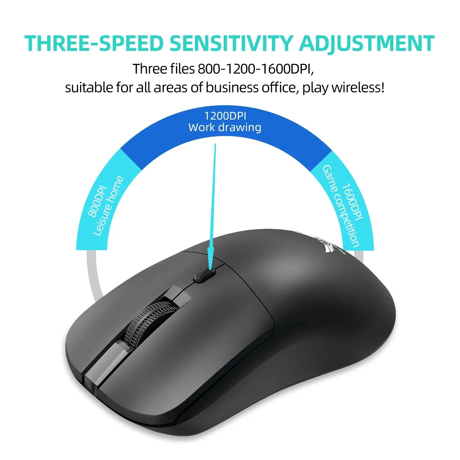 2.4G Wireless Mouse Gaming Mouse Ergonomic Mice 800-1200-1600 DPI Mouse Rechargeable Office Mice for PC Laptop Macbook Pro