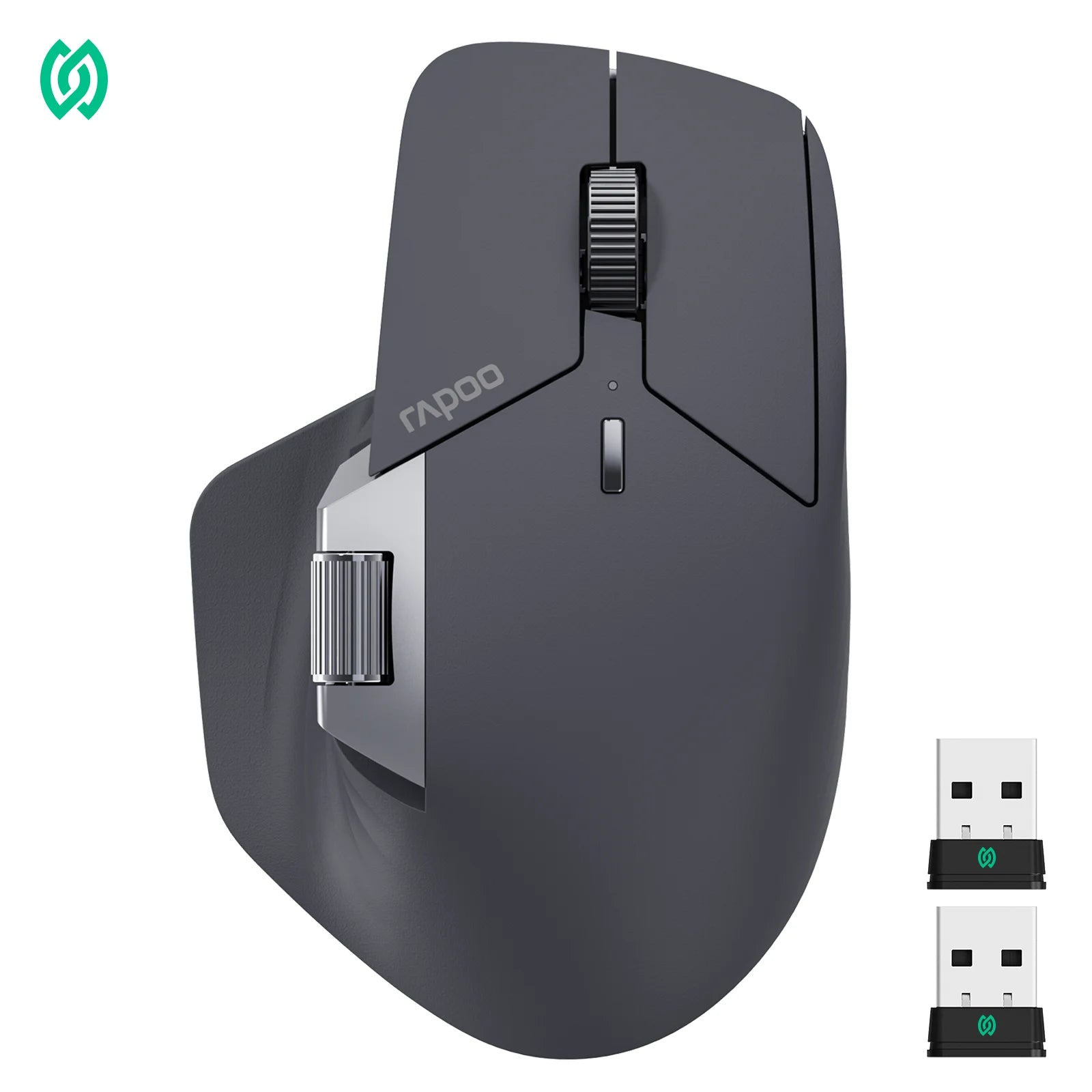 Rapoo MT760PRO Wireless Mouse NearLink + Bluetooth 5.0 Multi-Device 12000 DPI 2K Polling Rate Ergo for Work Gaming Quiet Clicks