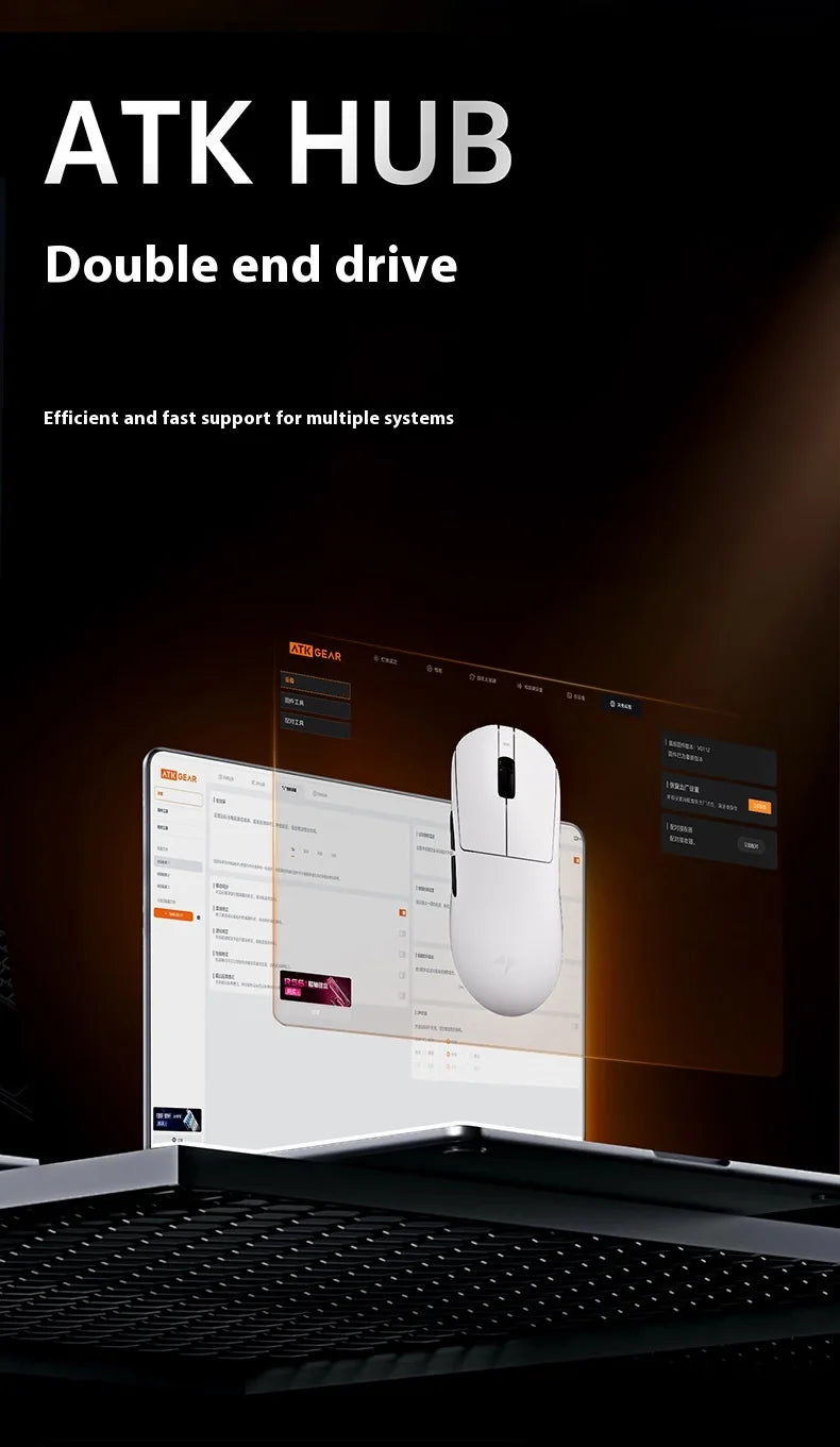 ATK Dragonfly A9 Plus/Pro Wireless Gaming Mouse Gaming Office Mouse  Starlight Trimode  Lightweight  Symmetrical FPS/MOBA  Gift