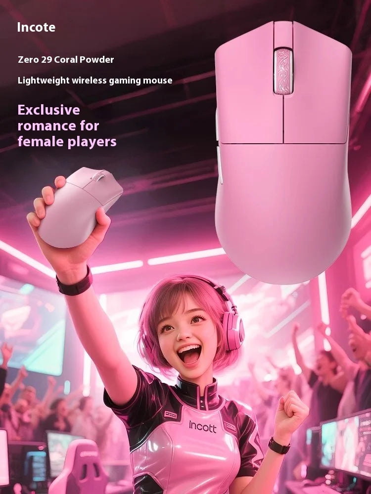 Incott 029 Wireless Mouse 8k Three Mode 2.4g Bluetooth Gaming Mouse Gasket Lightweight Ergonomic Pc Gamer Accessory Mice Gift