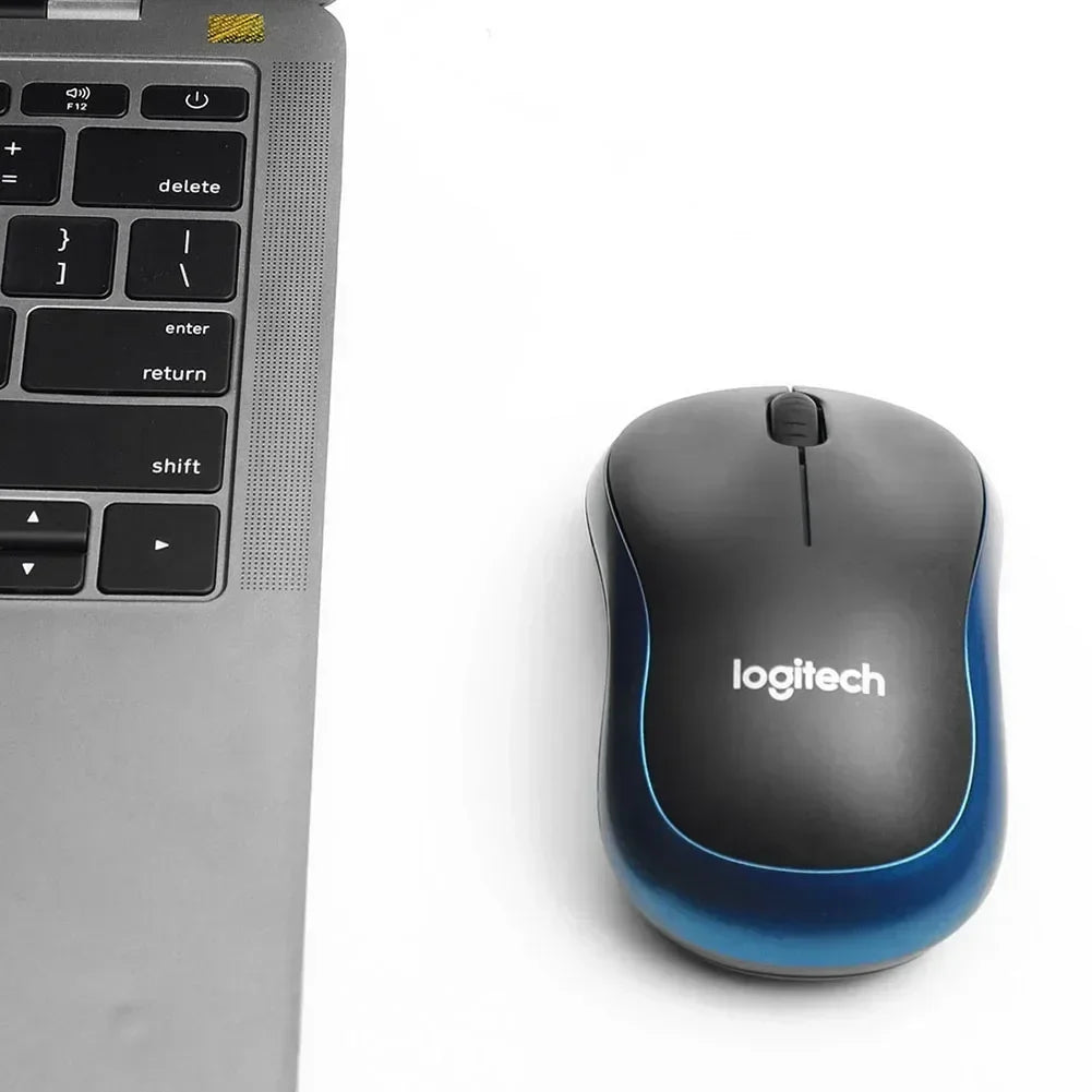 Logitech M185 Silent Optical Mini Wireless Mouse Travel Office Comfortable Small Hand Home Mouse for Mac OS / Windows Mini Pc