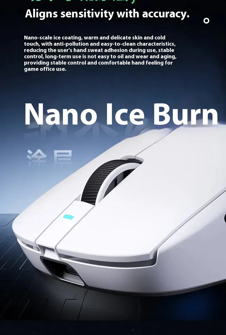 MCHOSE A7 Tri-mode 8k Gaming Mouse Wireless Bluetooth PAW3395 Mice Lightweight Low Delay Mice Laptop Office Custom Accessories