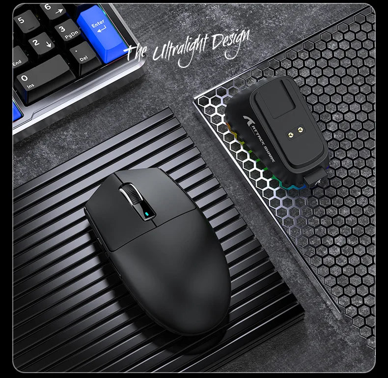 Hot Sales ATTACK SHARK G3PRO Gaming Wireless 3-Mode Bluetooth RGB PAW3311 25000dpi 2.4GHz 62g Mouse with Charger for PC/MAC/Wins