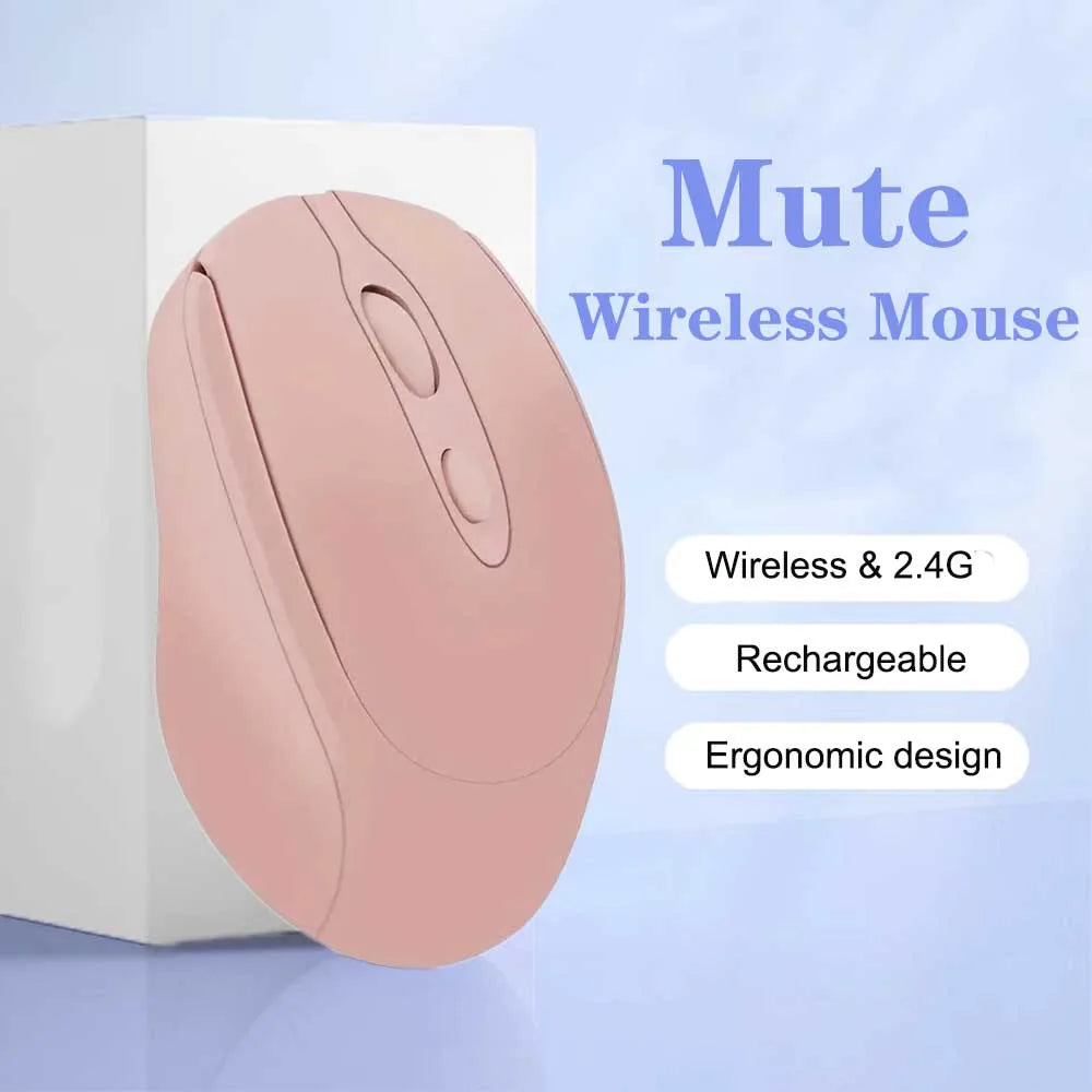 Rechargeable Wireless Gaming Mouse 2.4G Bluetooth-Compatible Wireless Mouse USB Silent Gamer Mice For Computer Laptop Mac Tablet