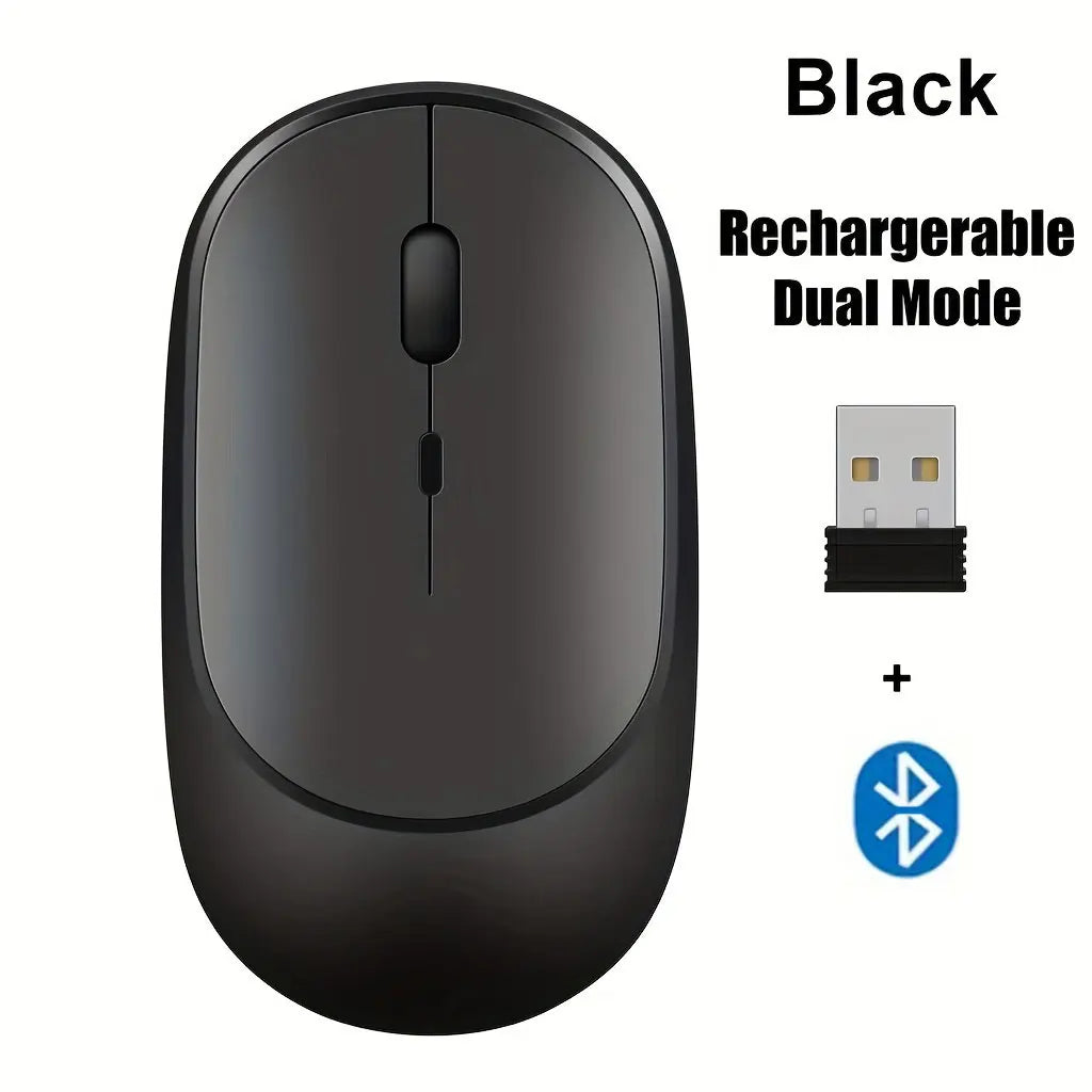 Wireless Mouse Rechargeable Mouse Gamer Dual Modes Bluetooth-compatible 2.4G USB Mice For Laptop Pad Tablet PC Macbook Mause