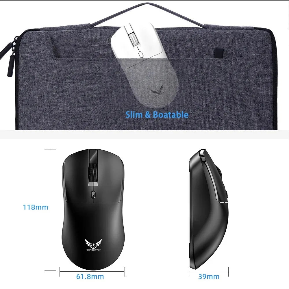 2.4G Wireless Mouse Gaming Mouse Ergonomic Mice 800-1200-1600 DPI Mouse Rechargeable Office Mice for PC Laptop Macbook Pro
