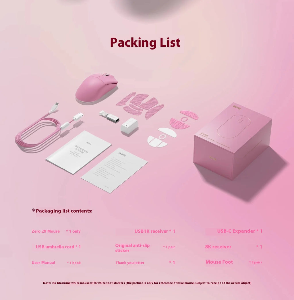 Incott 029 Wireless Mouse 8k Three Mode 2.4g Bluetooth Gaming Mouse Gasket Lightweight Ergonomic Pc Gamer Accessory Mice Gift