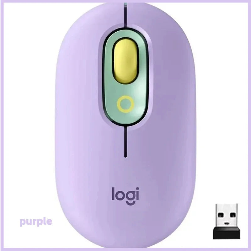 Logitech POP Wireless Mouse - Customizable Emoji Button, Bluetooth 5.1, 24M Battery Life