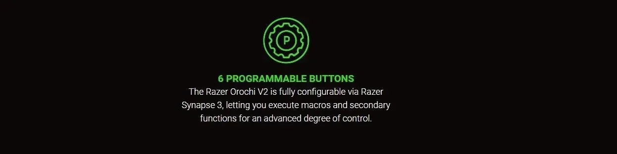 Razer Basilisk X HyperSpeed / Orochi V2  Gaming Mouse Bluetooth & Wireless Compatible Optical Sensor 6 Programmable Buttons